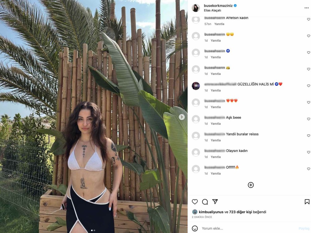 buse korkmaz in bikinili yaz paylasimi gundem oldu olaysin kadin